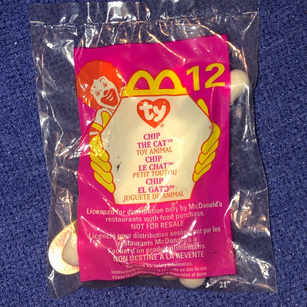 🐱 TY 1999 McDonald’s Teenie Beanie Baby Chip #12